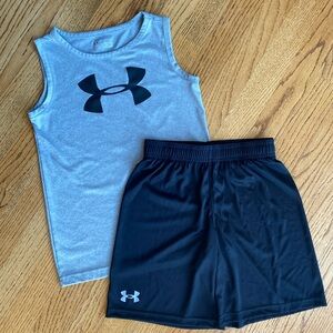 Under Armour boys tank top and shorts set, sz 7